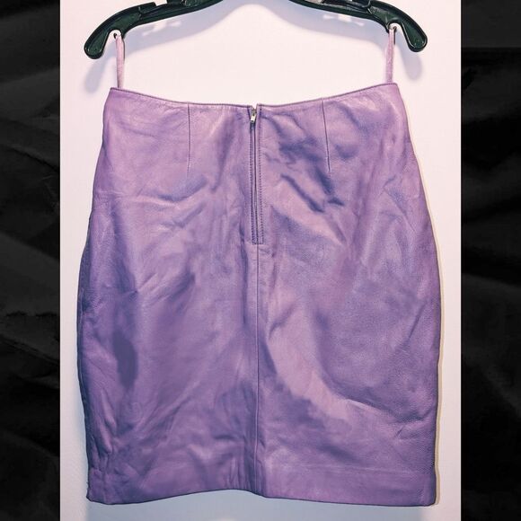 TR Vintage Wilson’s leather Pelle Studio Lavender Leather Skirt - EUC - Picture 2 of 9